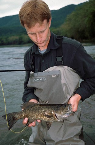 Jeff Murray with a smallmouth bass