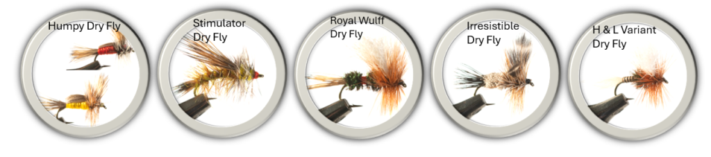 High Floating Attractors dry flies for trout and smallmouth bass
